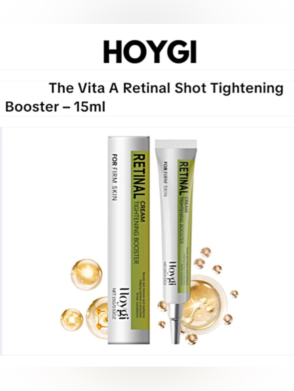 EYE CREAM Vitamin A Retinal K-Beauty NEW SEALED Tightening Booster Shot TIKTOK